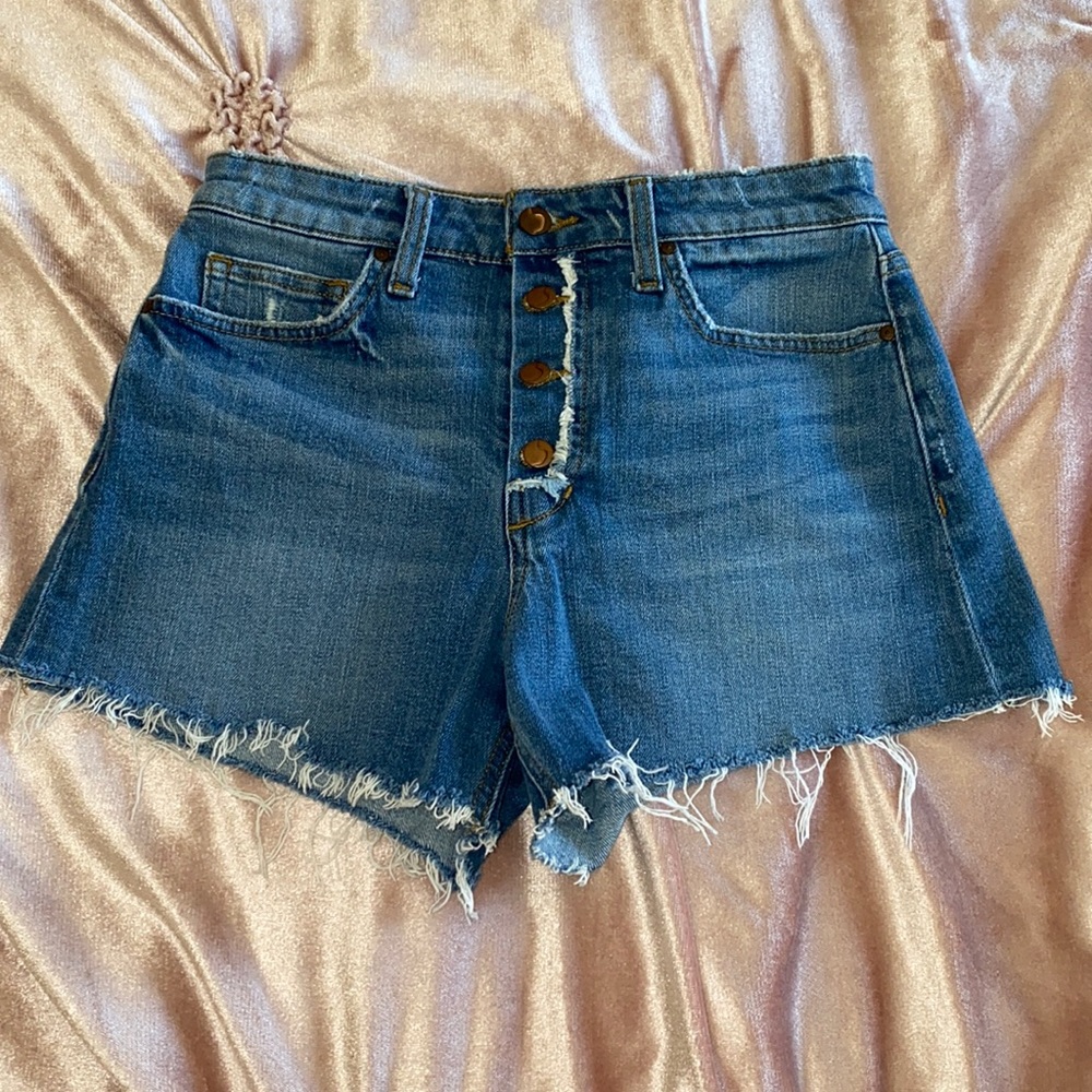 Joe’s jeans cutoff button fly distressed shorts